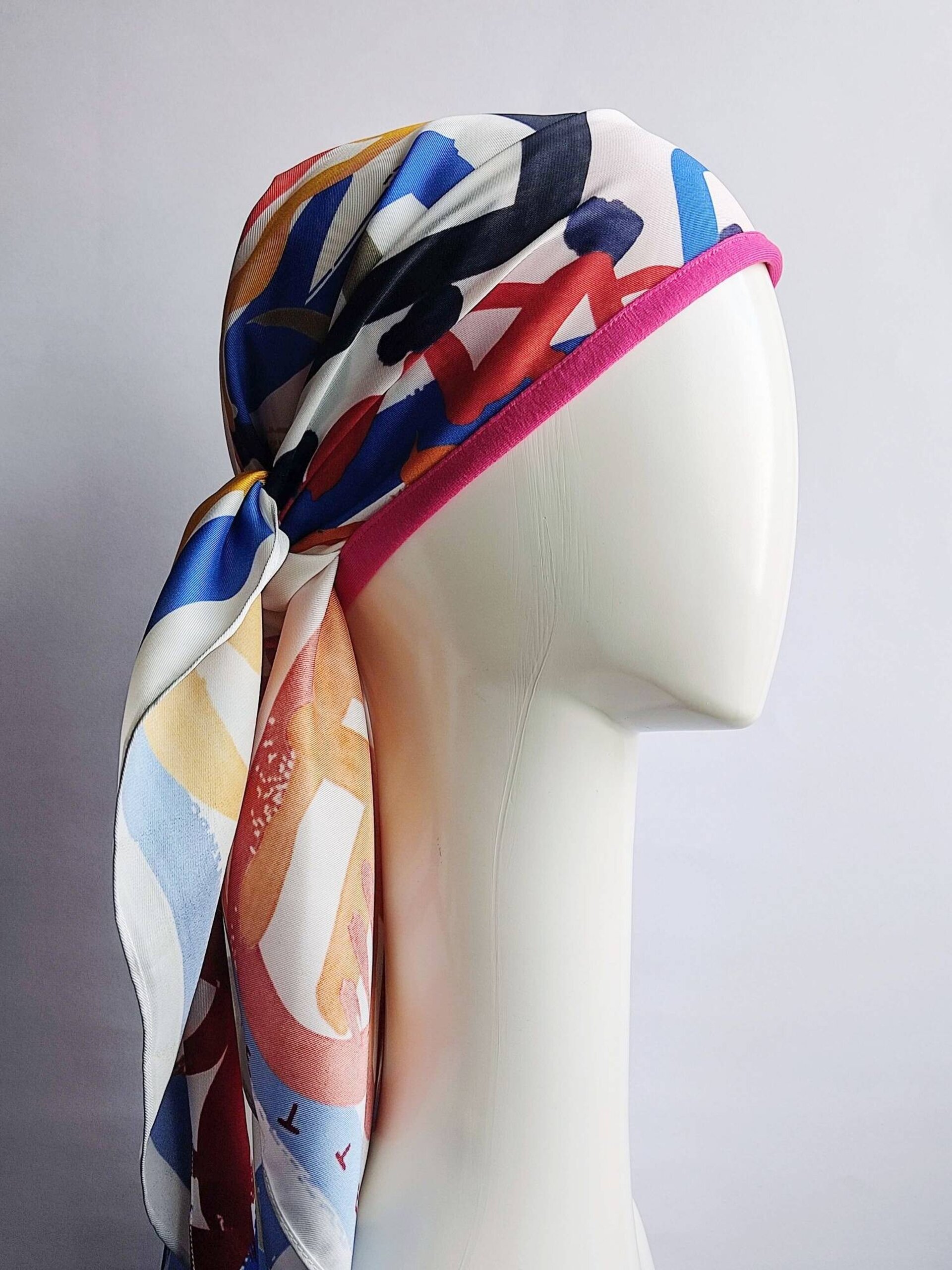 Pañuelo oncológico diadema interior estampado colores - 3