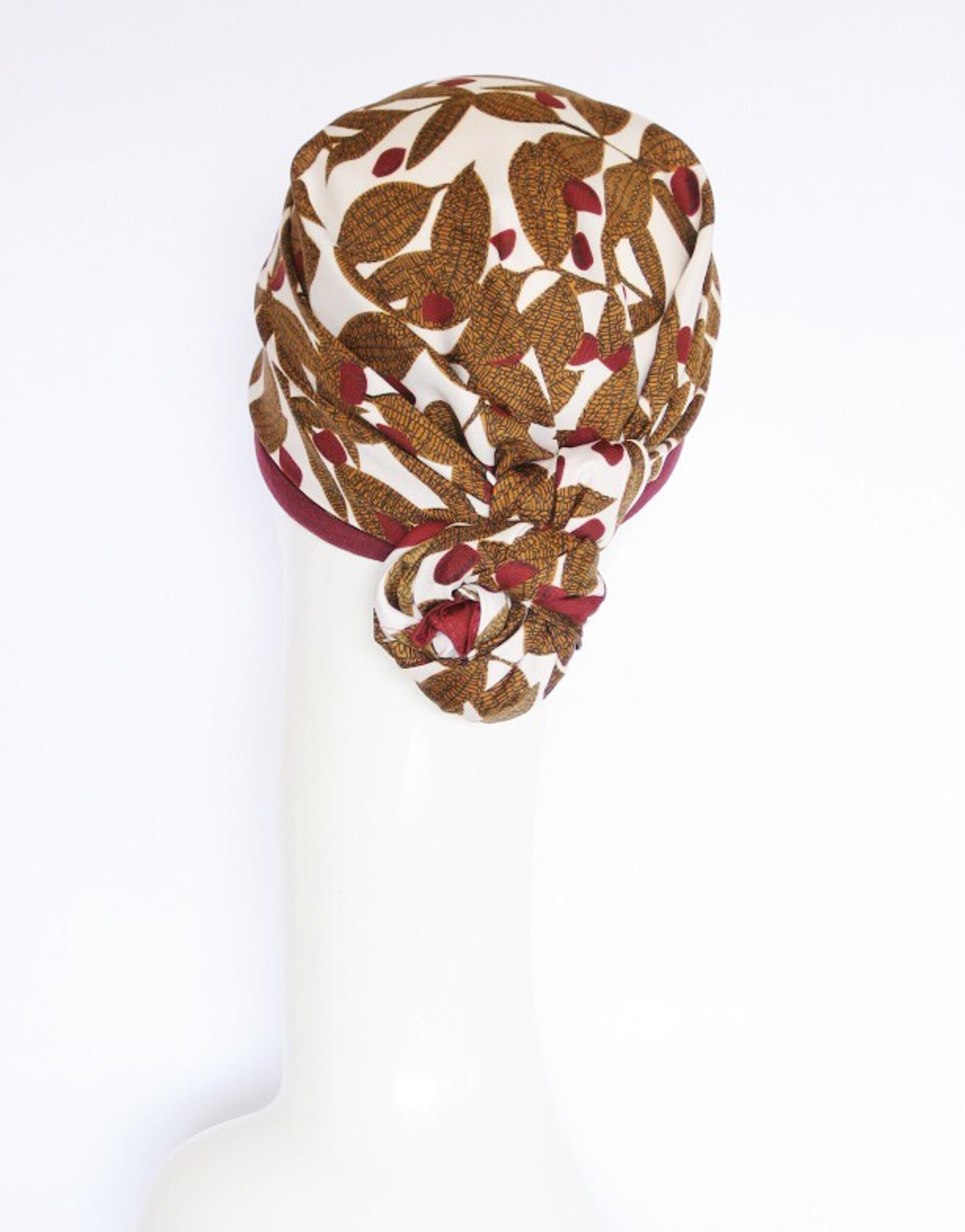 Pañuelo oncológico gorro interior crudo - 5